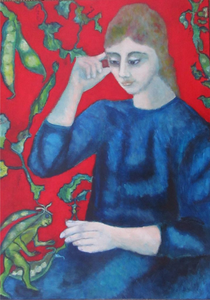 D'après le conte: Jean des haricots acrylique 50x70