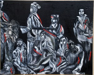 Les-réfugiésacrylique-fusain-encresur-toile-80x100